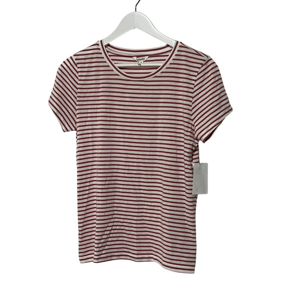 SPLENDID TOP WOMENS SIZE SMALL LULU CREW NECK TEE SHIRT RED WHITE STRIPES NEW - Picture 4 of 12